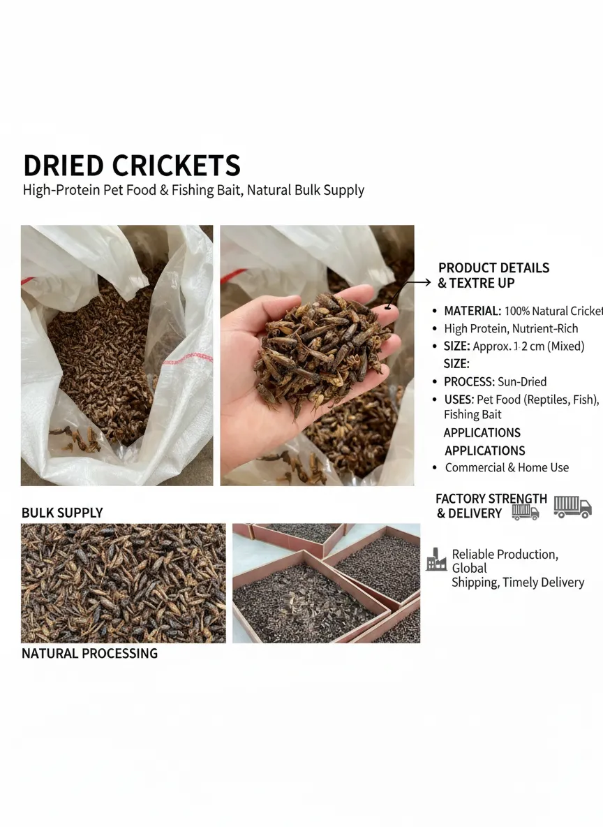 Bulk Dried Crickets for Shrimp Feed manufacturer