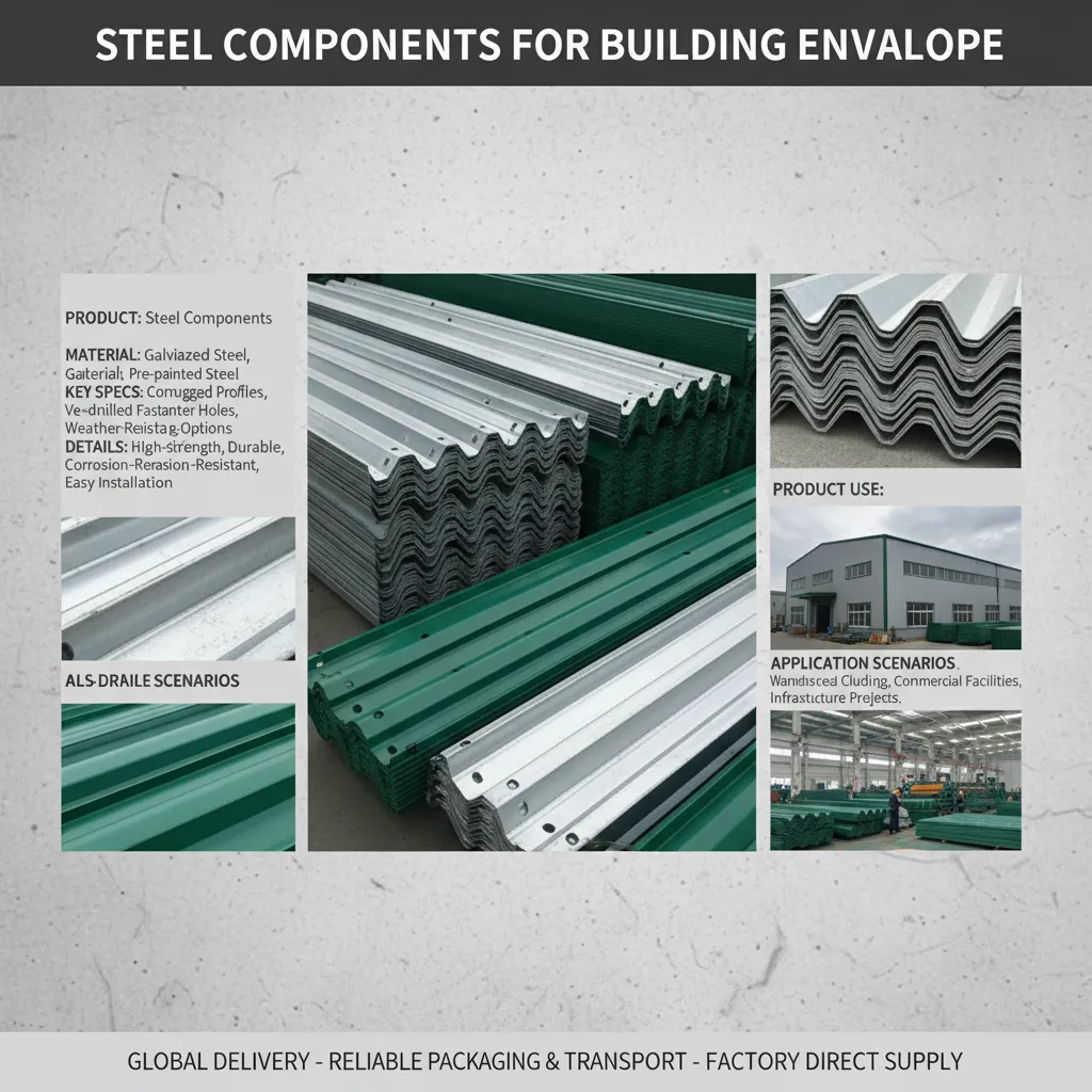 Steel components for building envelope supplier