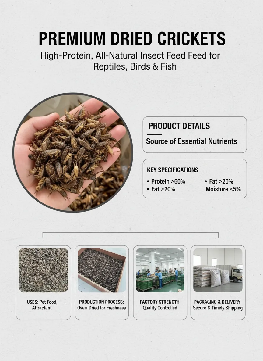 Bulk Dried Crickets for Shrimp Feed supplier