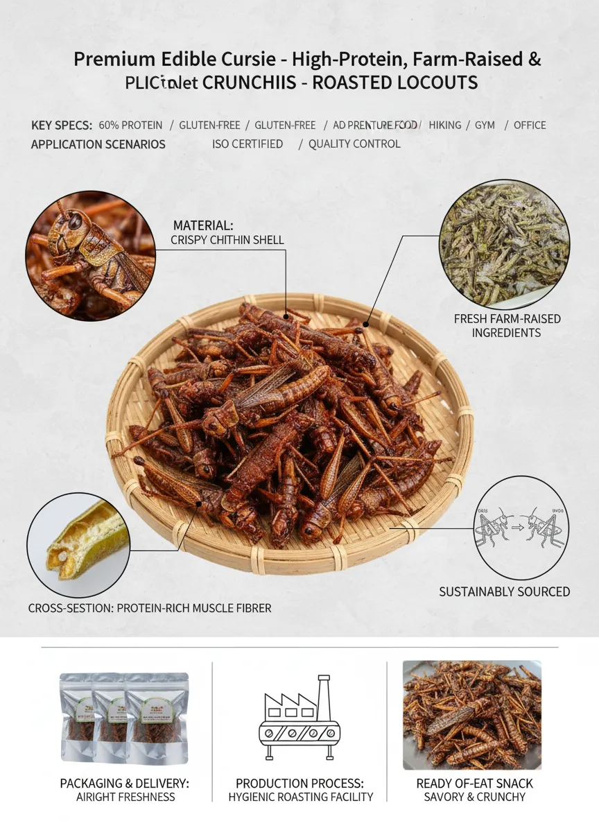 Bulk Supply of Dried Grasshoppers for Insect Protein Premixes wholesale