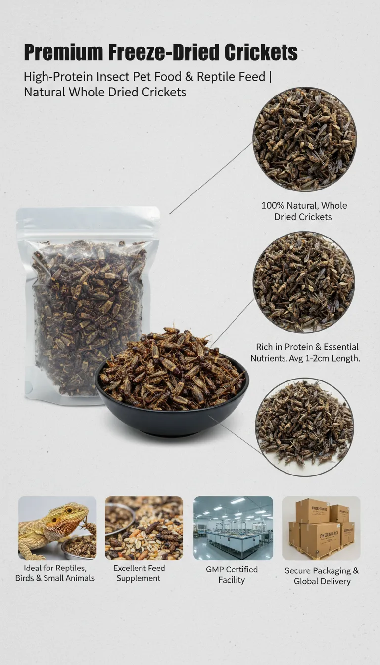 Bulk Wholesale High-Protein Dried Crickets supplier