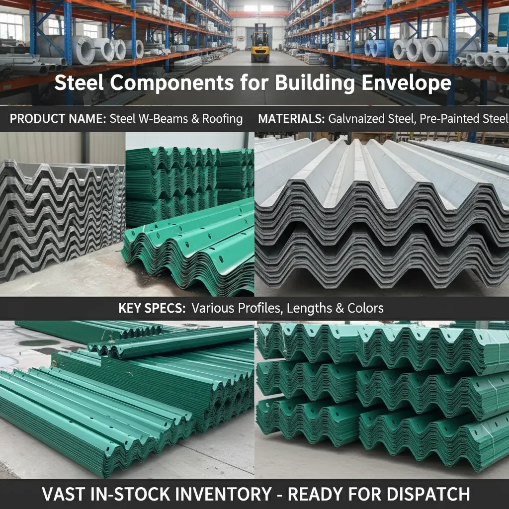 Steel components for building envelope factory