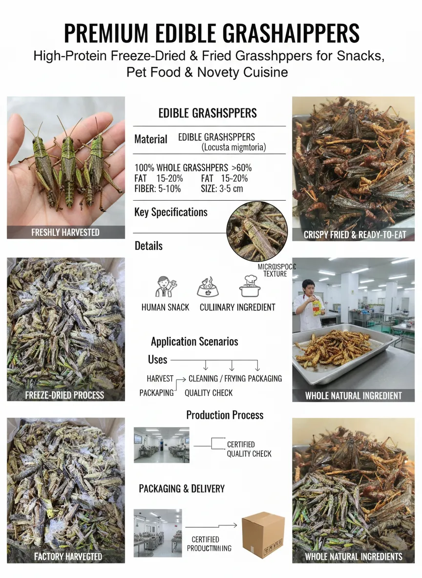 Food-Grade Grasshopper Protein Concentrate Bulk Exporter