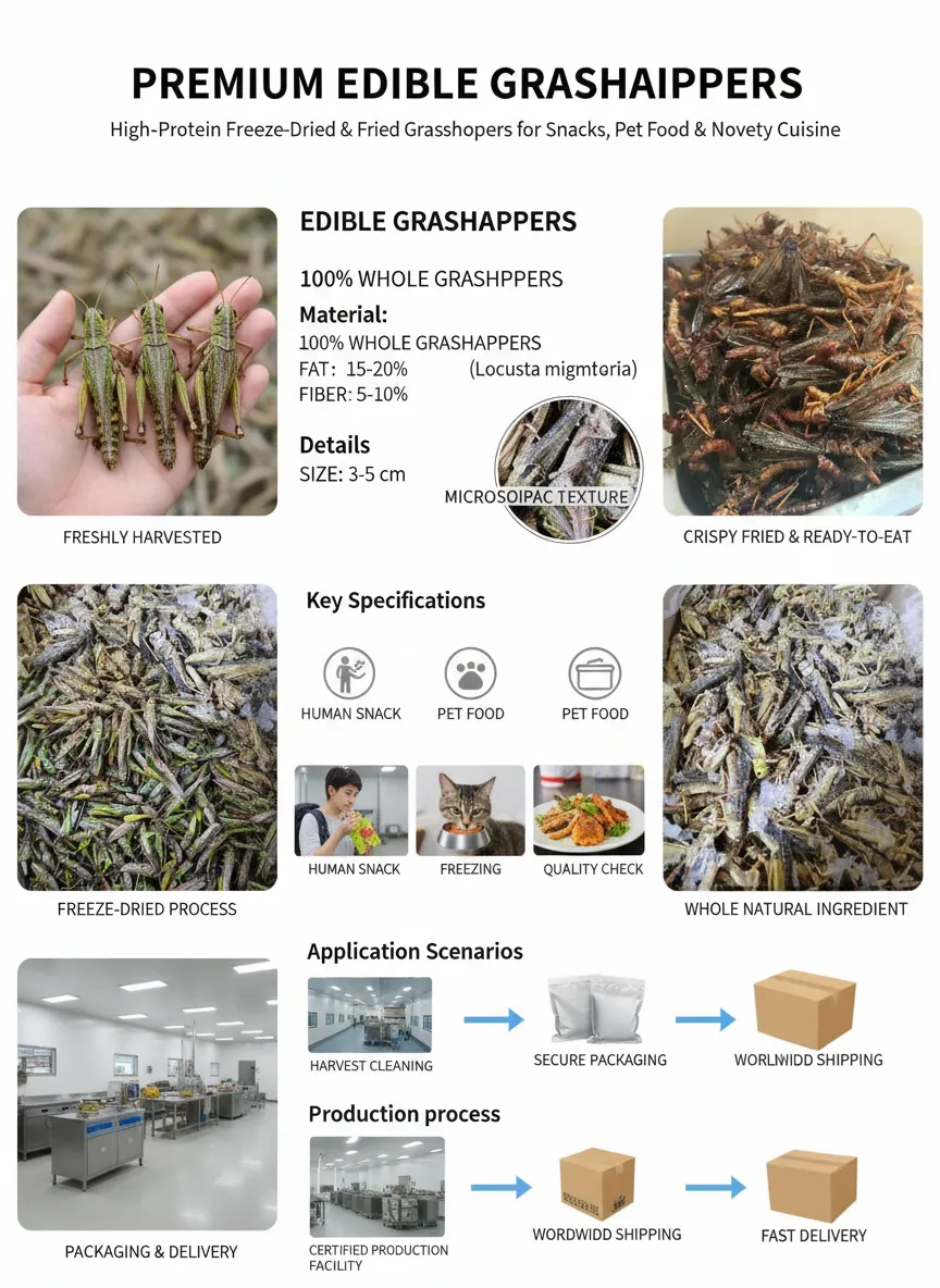 Food-Grade Grasshopper Protein Concentrate Bulk Supplier