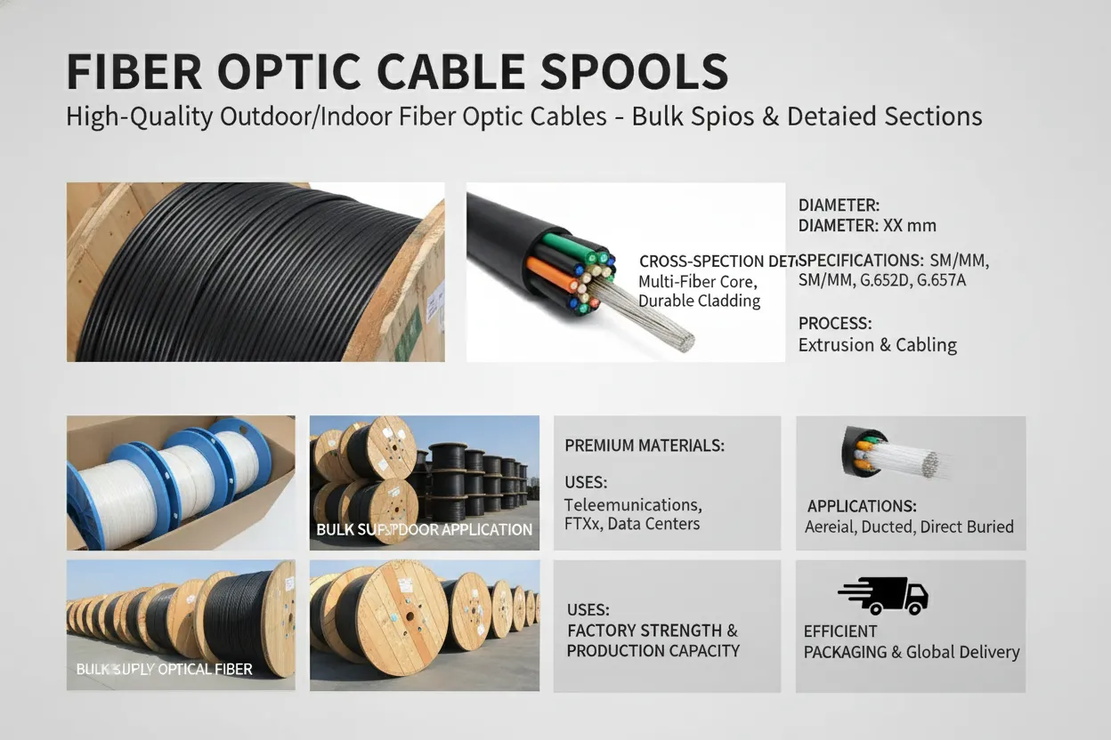 OM2 multimode fiber optic cable bulk roll wholesale