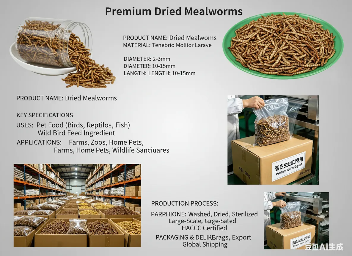 Pet high calcium worm food manufacturer