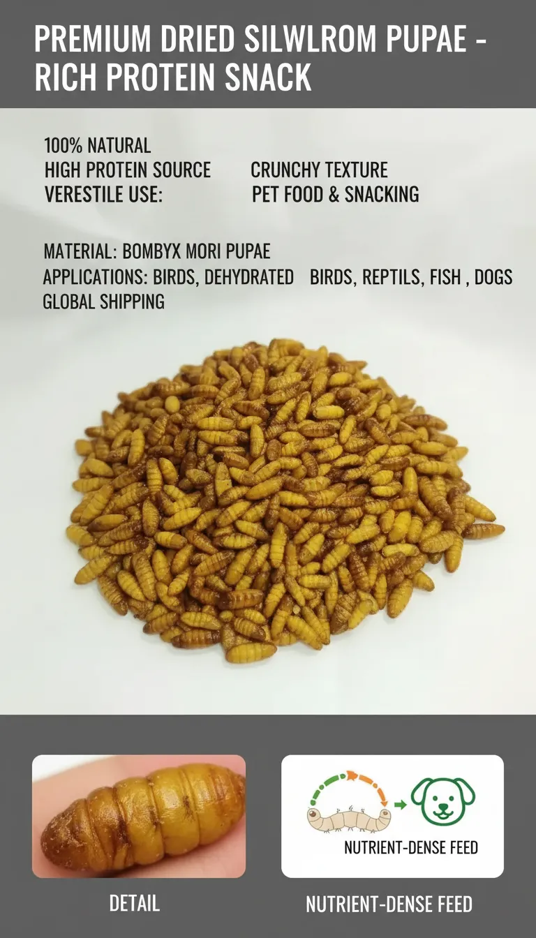 High-Protein Dried Silkworm Pupae manufacturer