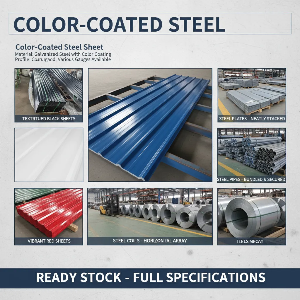 Rectangular color coated steel sheet wholesale