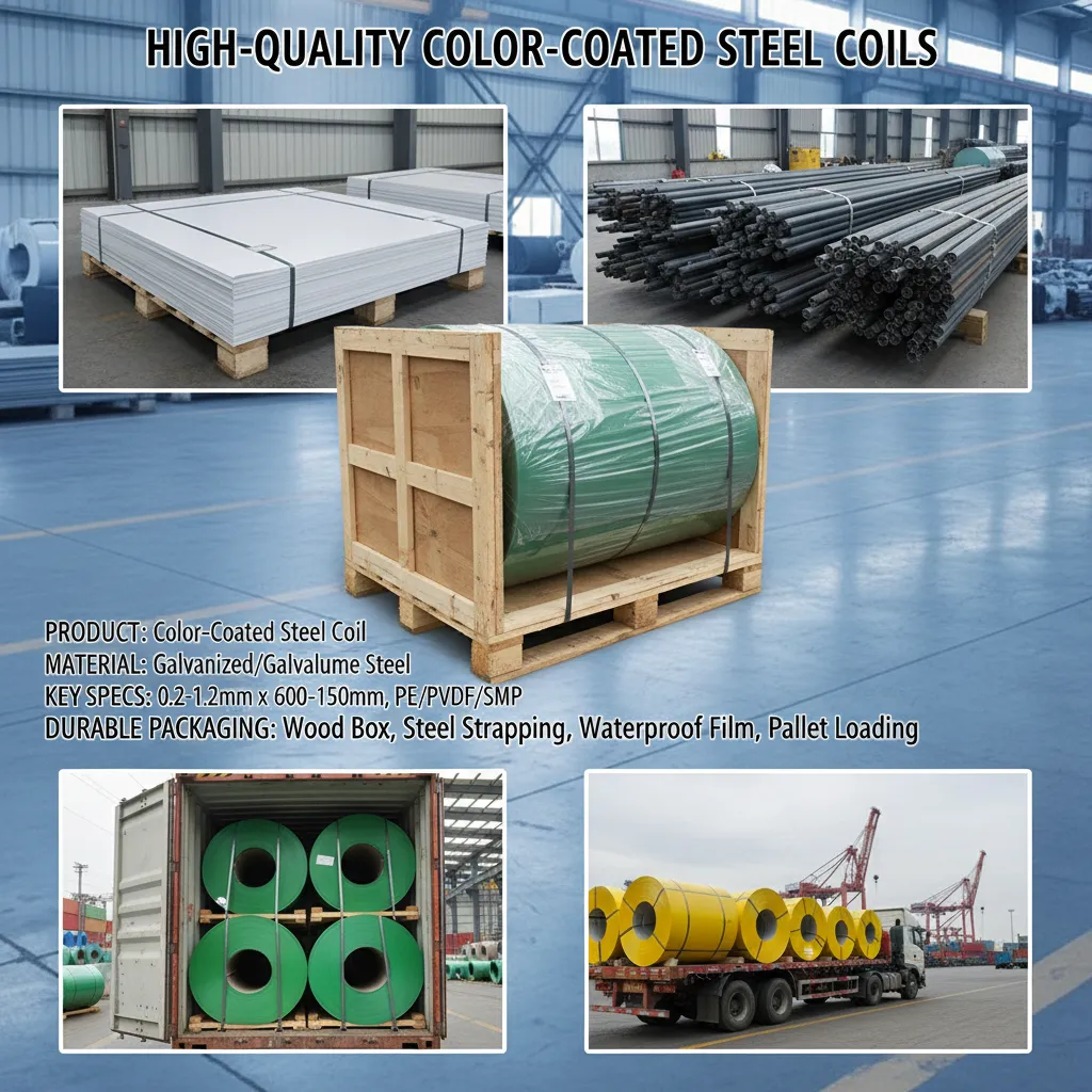 Glossy color coated steel coil manufacturer