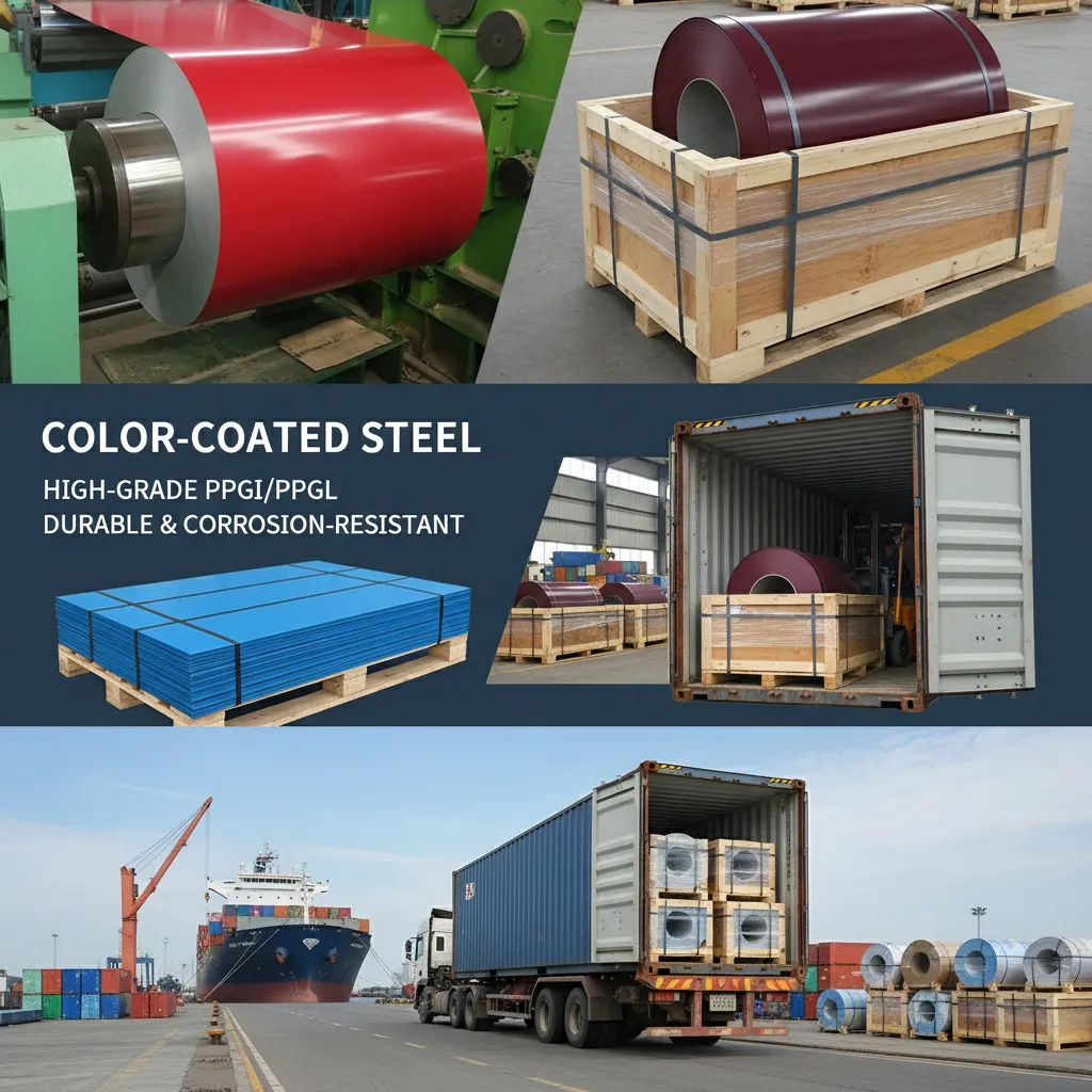 Export grade color coated steel coil manufacturer