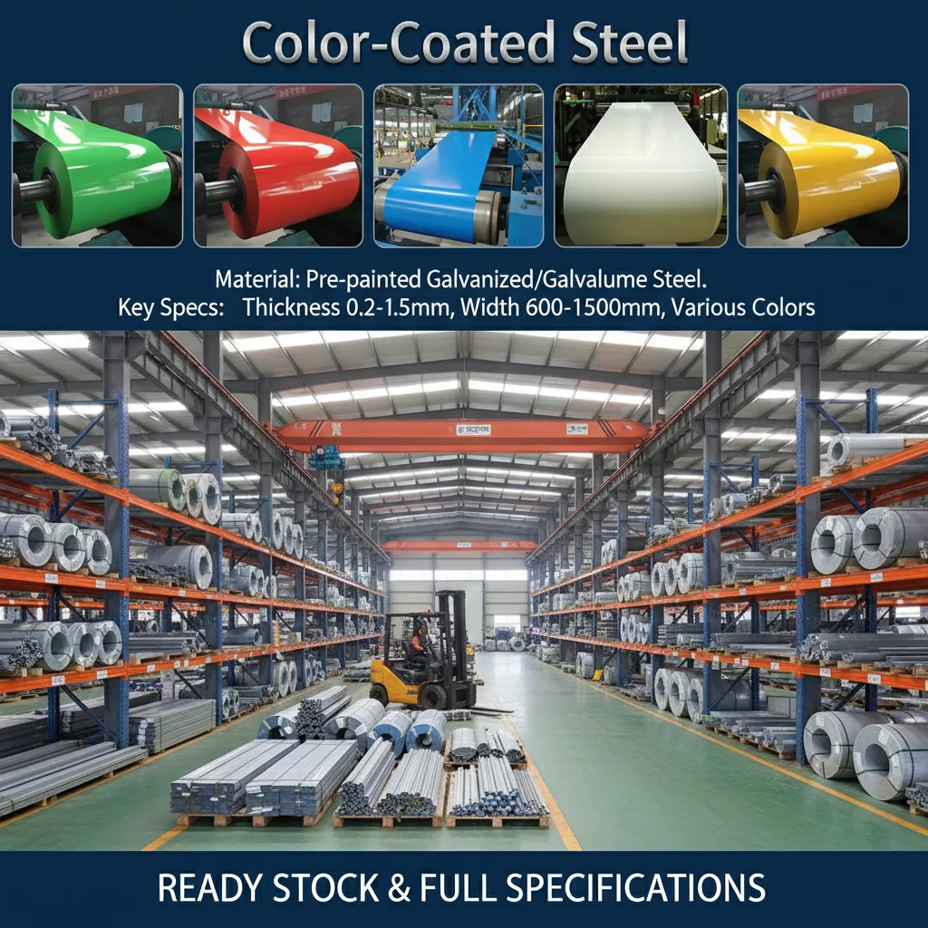 Anti corrosion color coated steel coil China factory