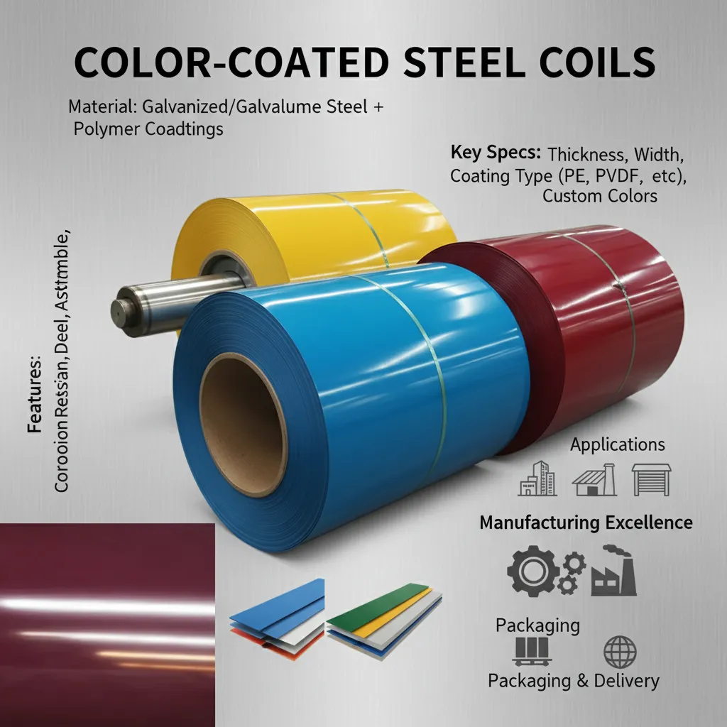 Export grade color coated steel coil supplier
