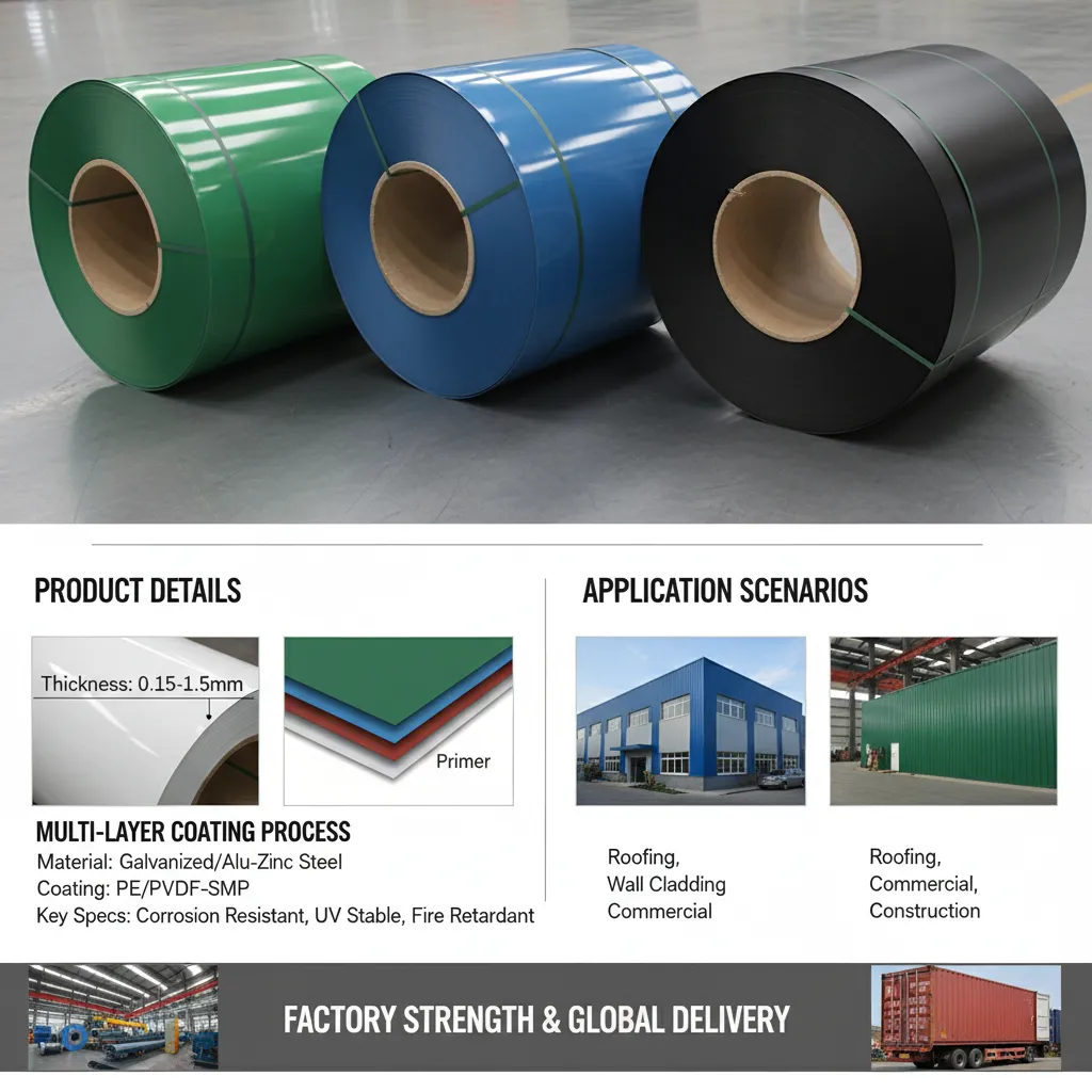 Cold rolled color coated steel coil supplier