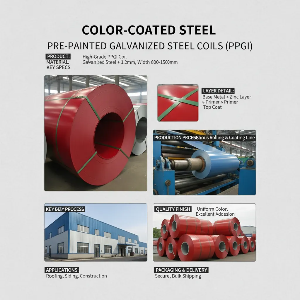 Zinc alloy color coated steel coil supplier