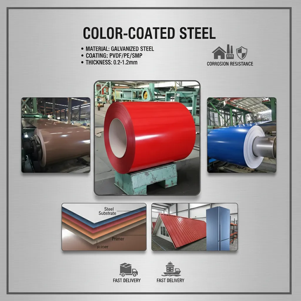 Light weight color coated metal coil supplier