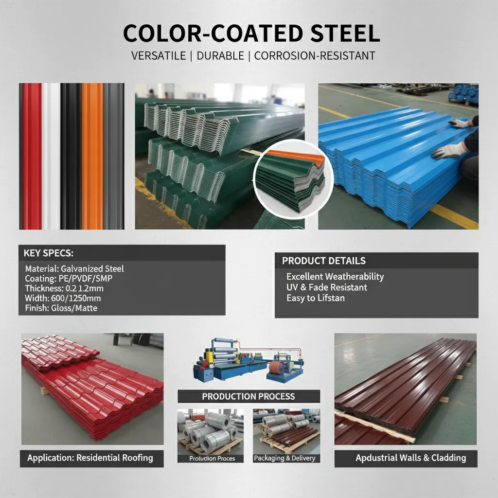 Precut color coated steel sheet supplier
