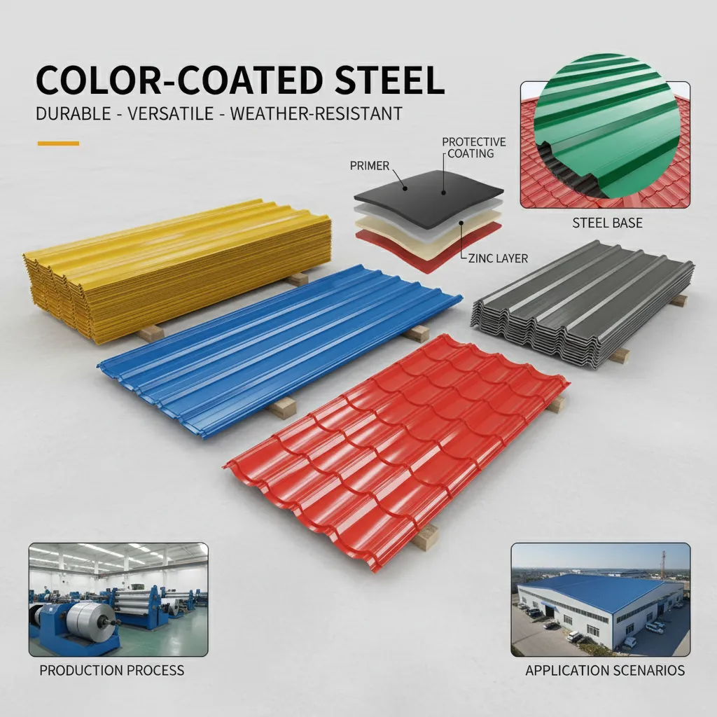 Mill finish color coated steel sheet supplier