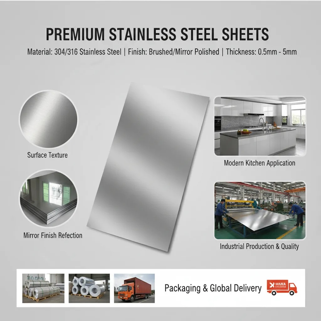 Mirror Finish Stainless Steel Sheet supplier
